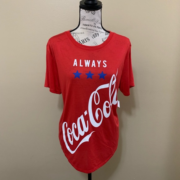 Coca-Cola Women’s Red Always A Star Graphic T-Shirt Size XXL Plus Size Coca-Cola - Picture 5 of 16